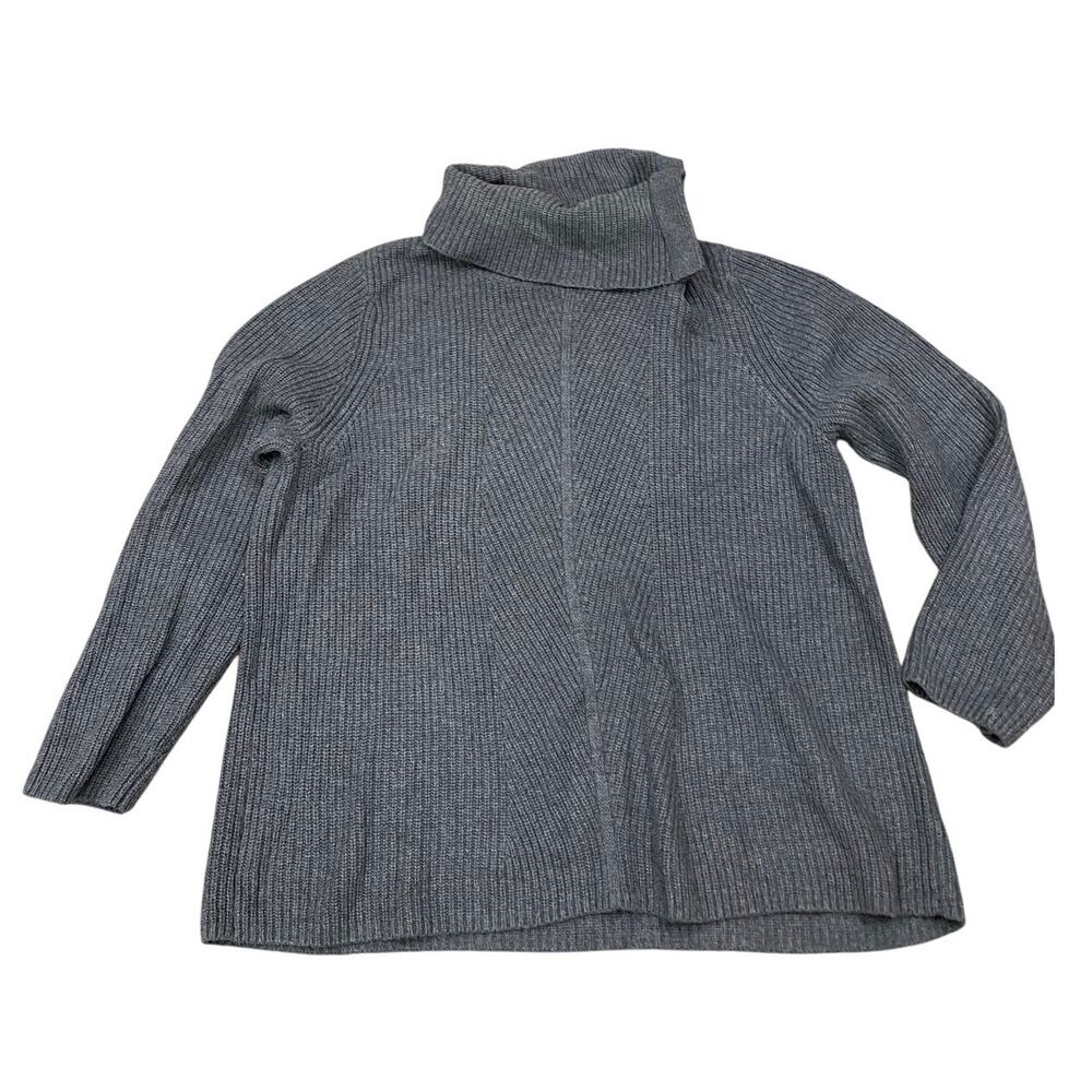 Talbots Women's Chunky Long Sleeve Cowel Neck Sweater Tunic, XL, Gray - Picture 1 of 6